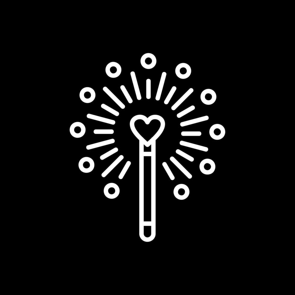 Magic Wand Line Inverted Icon Design vector