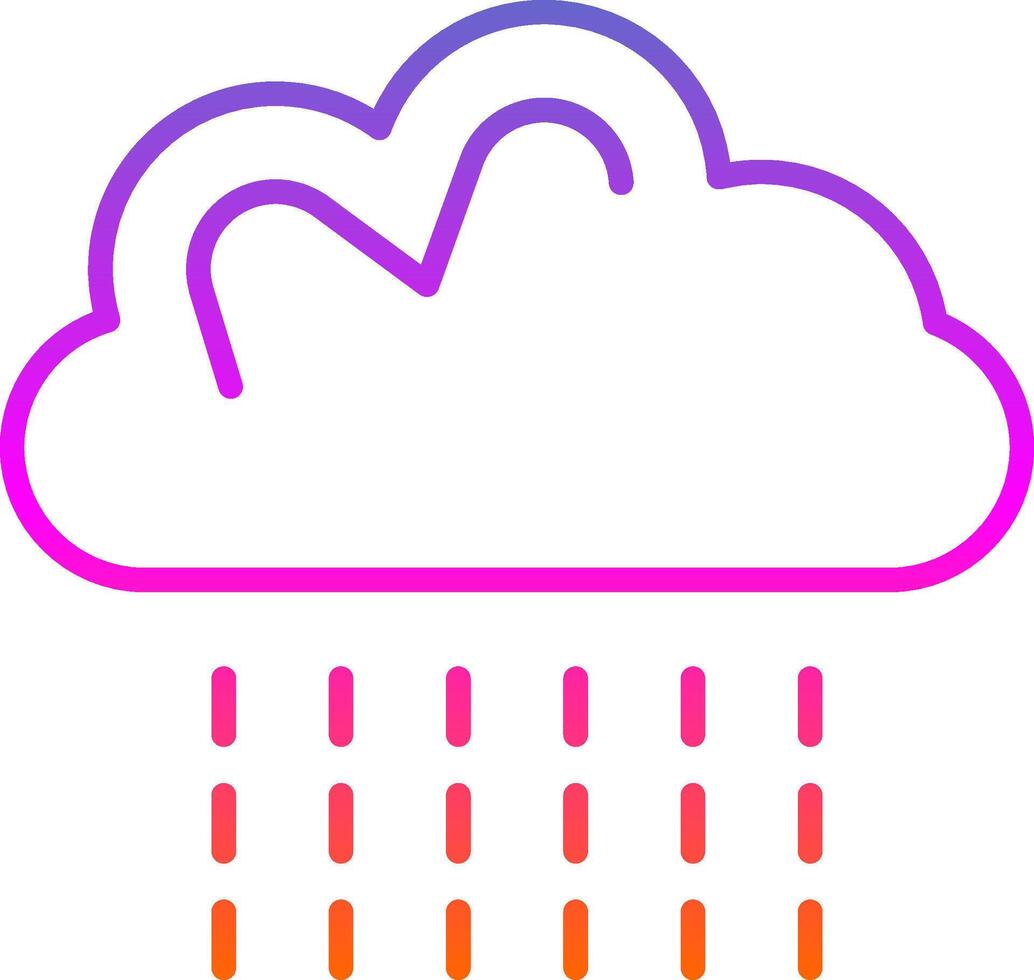 Weather Line Gradient Icon Design vector