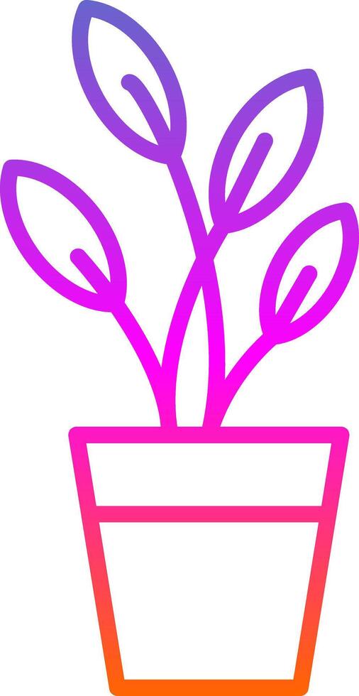 Dumb Cane Line Gradient Icon Design vector