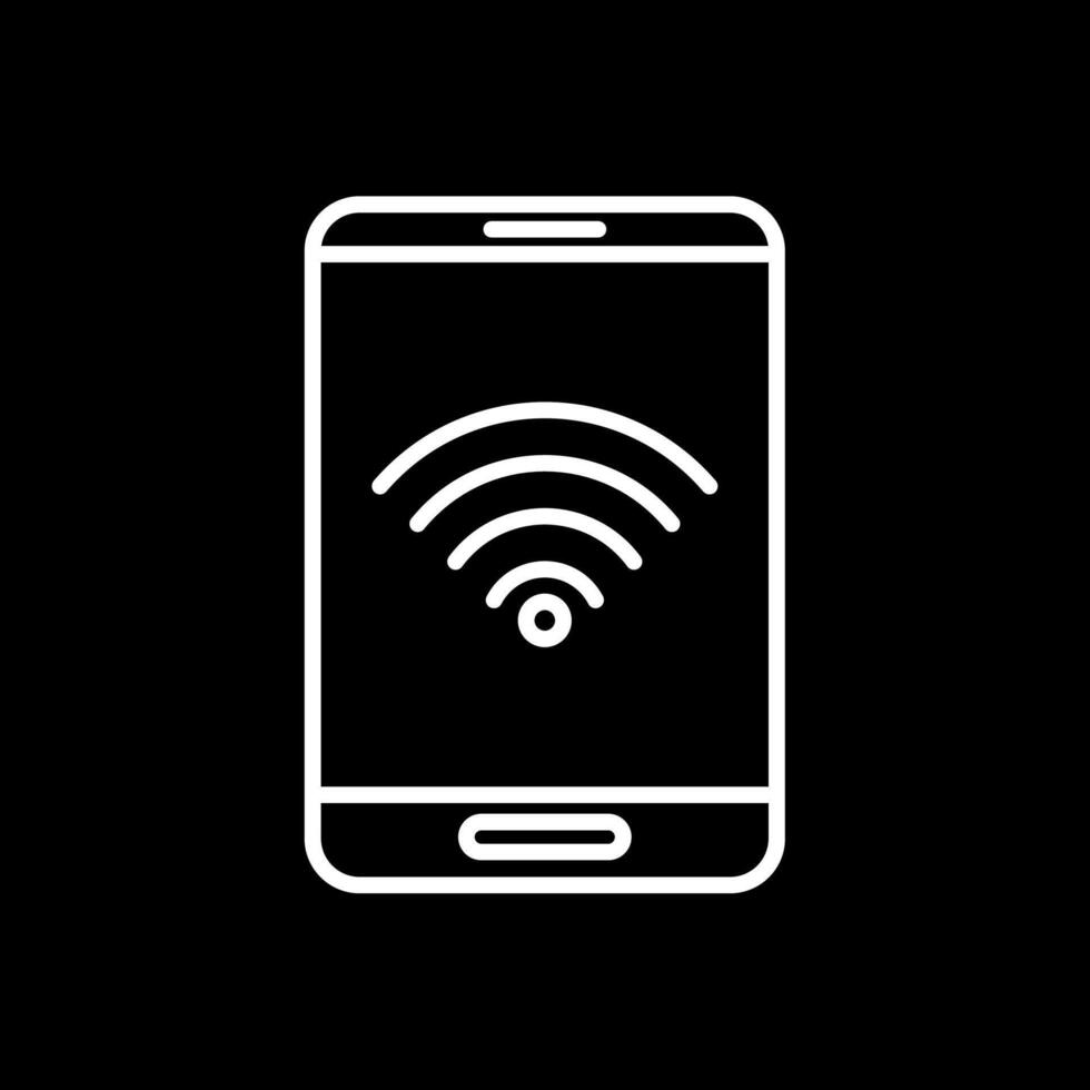 Wifi Line Inverted Icon Design vector