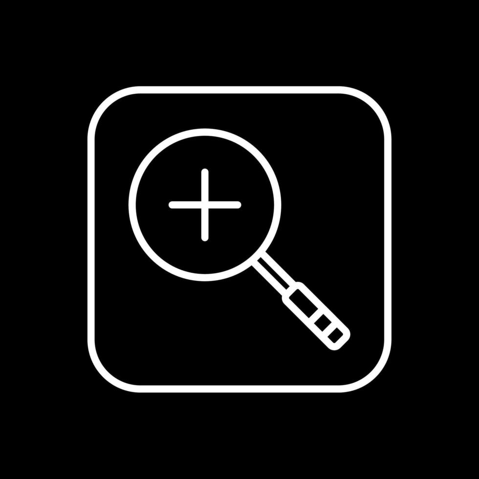 Zoom In Line Inverted Icon Design vector
