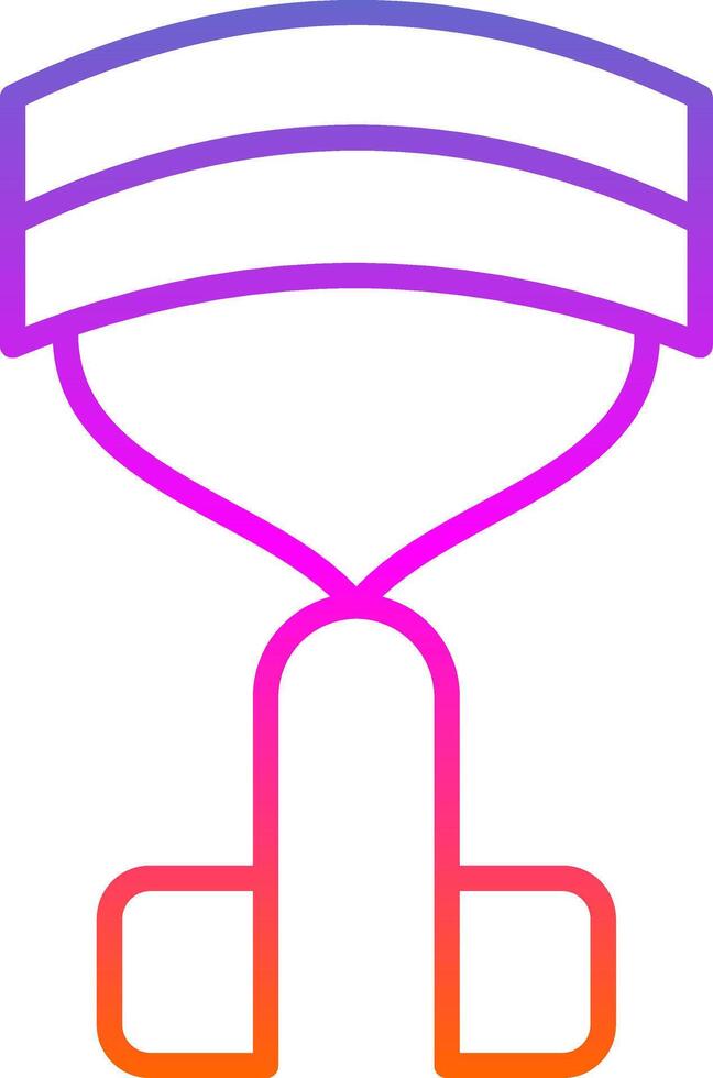Curler Line Gradient Icon Design vector