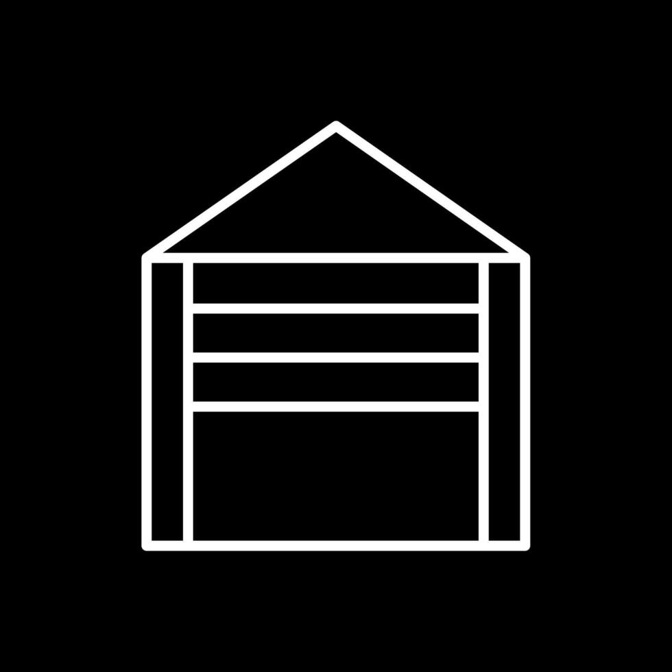 Garage Line Inverted Icon Design vector