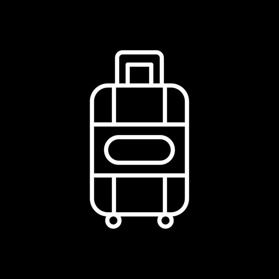 Suitcase Line Inverted Icon Design vector
