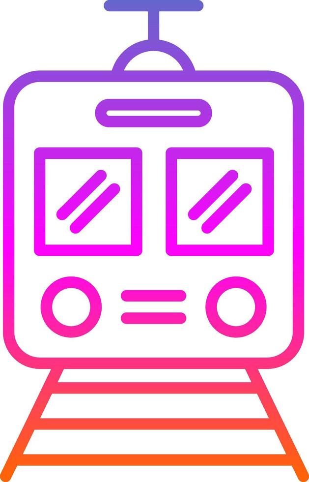 Train Line Gradient Icon Design vector