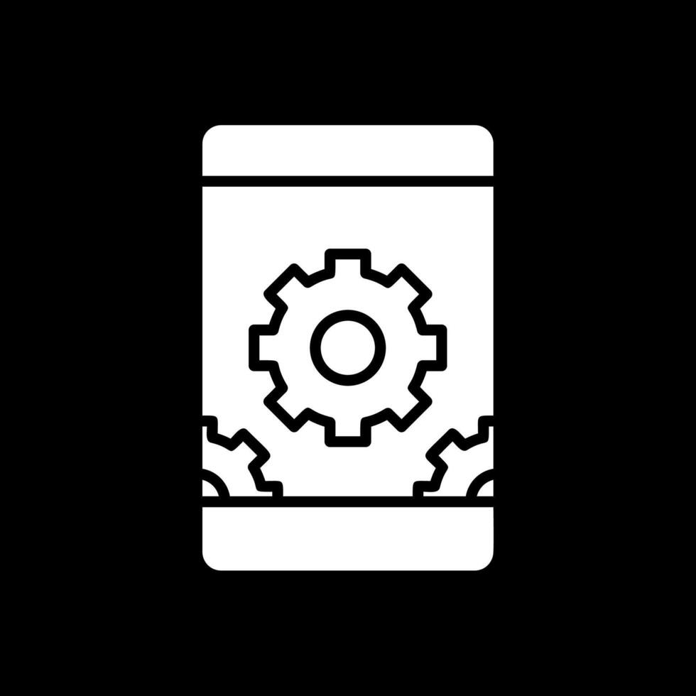 System Preferences Glyph Inverted Icon Design vector