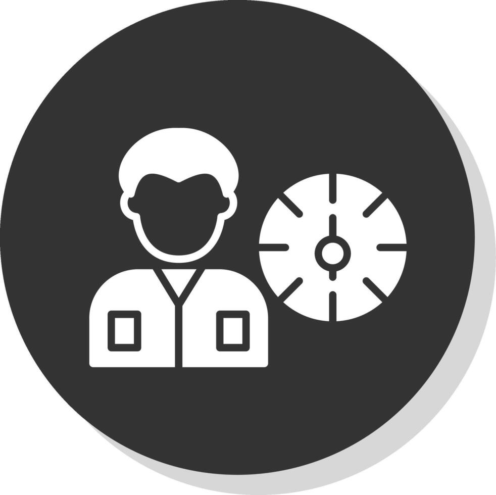 Working Hours Glyph Shadow Circle Icon Design vector