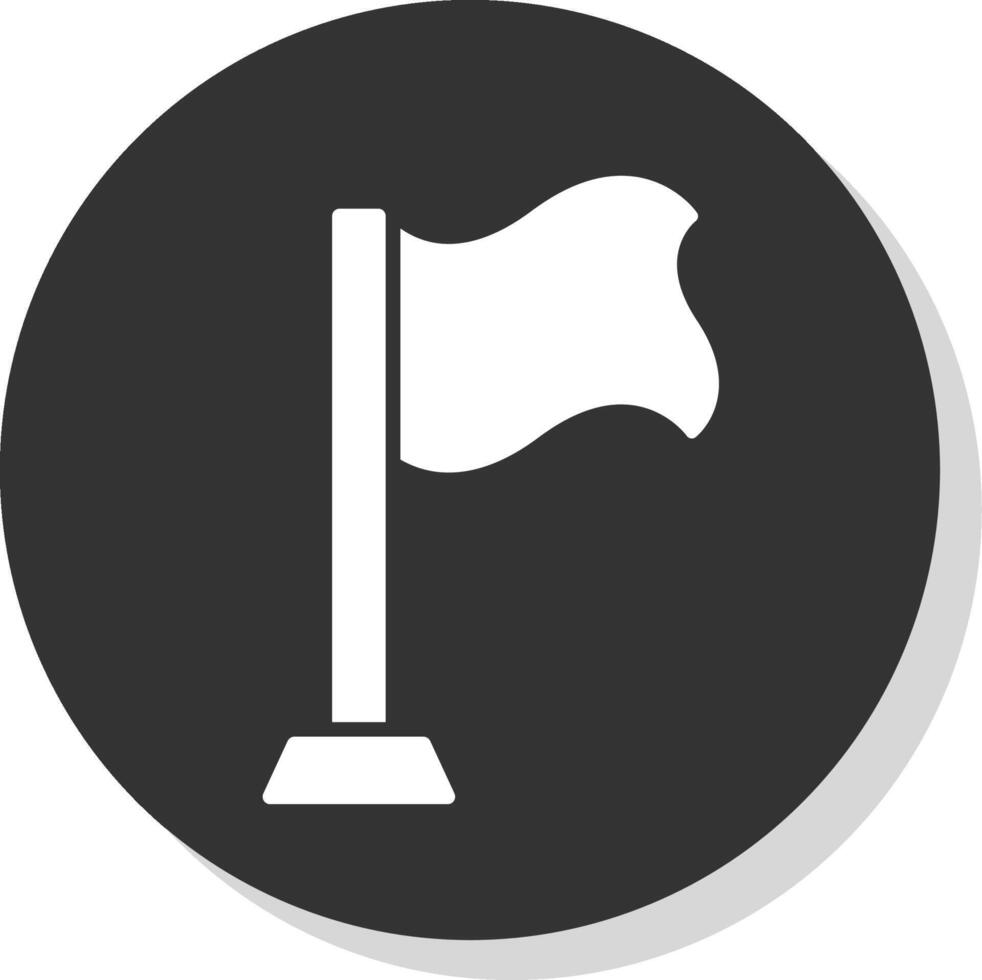 Flag Glyph Shadow Circle Icon Design vector