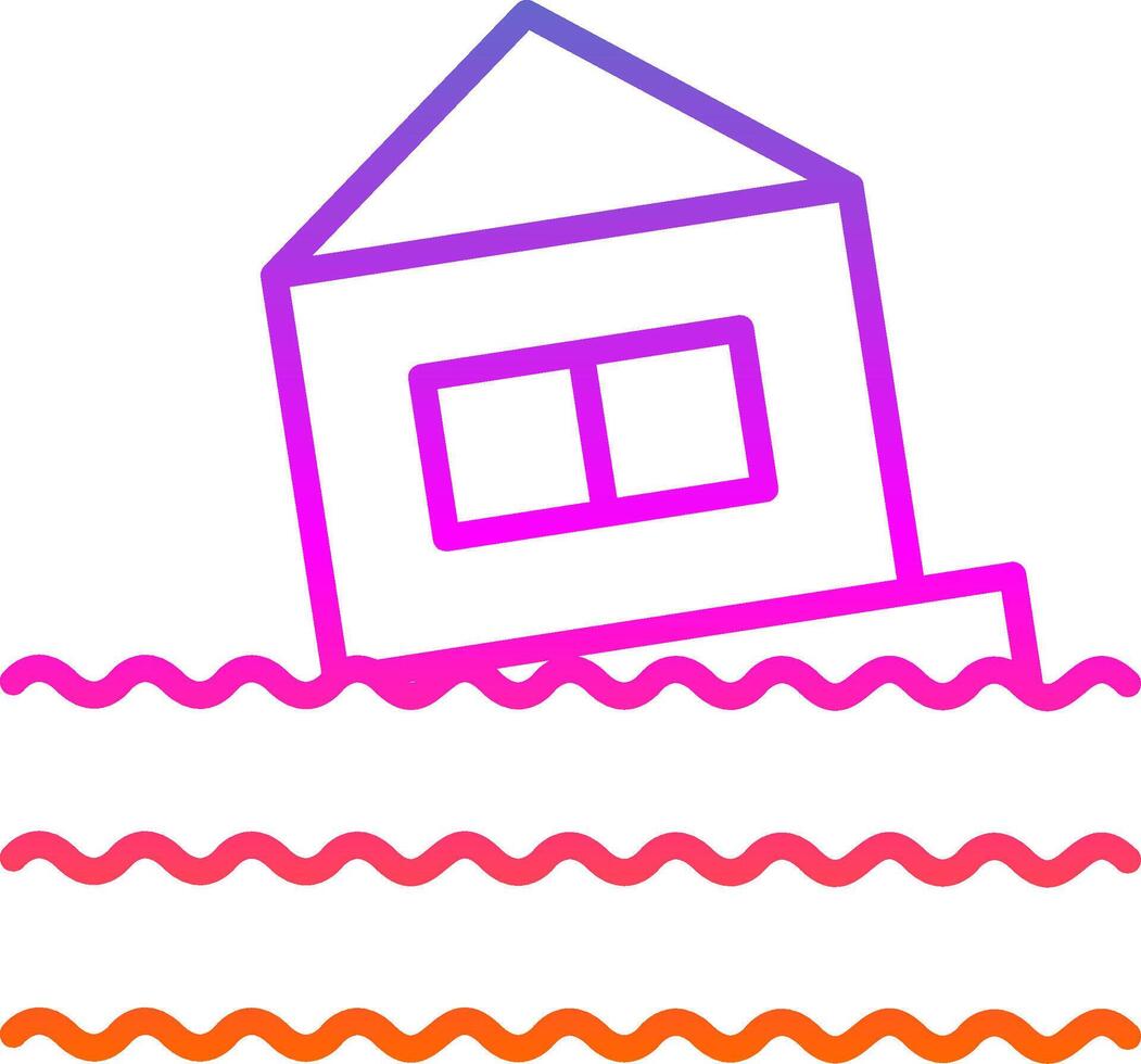 House Line Gradient Icon Design vector