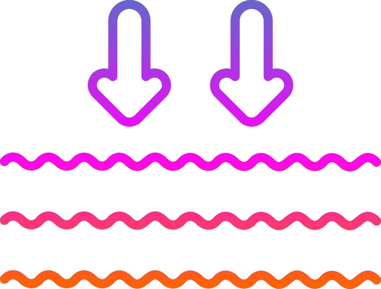 Arrows Line Gradient Icon Design vector