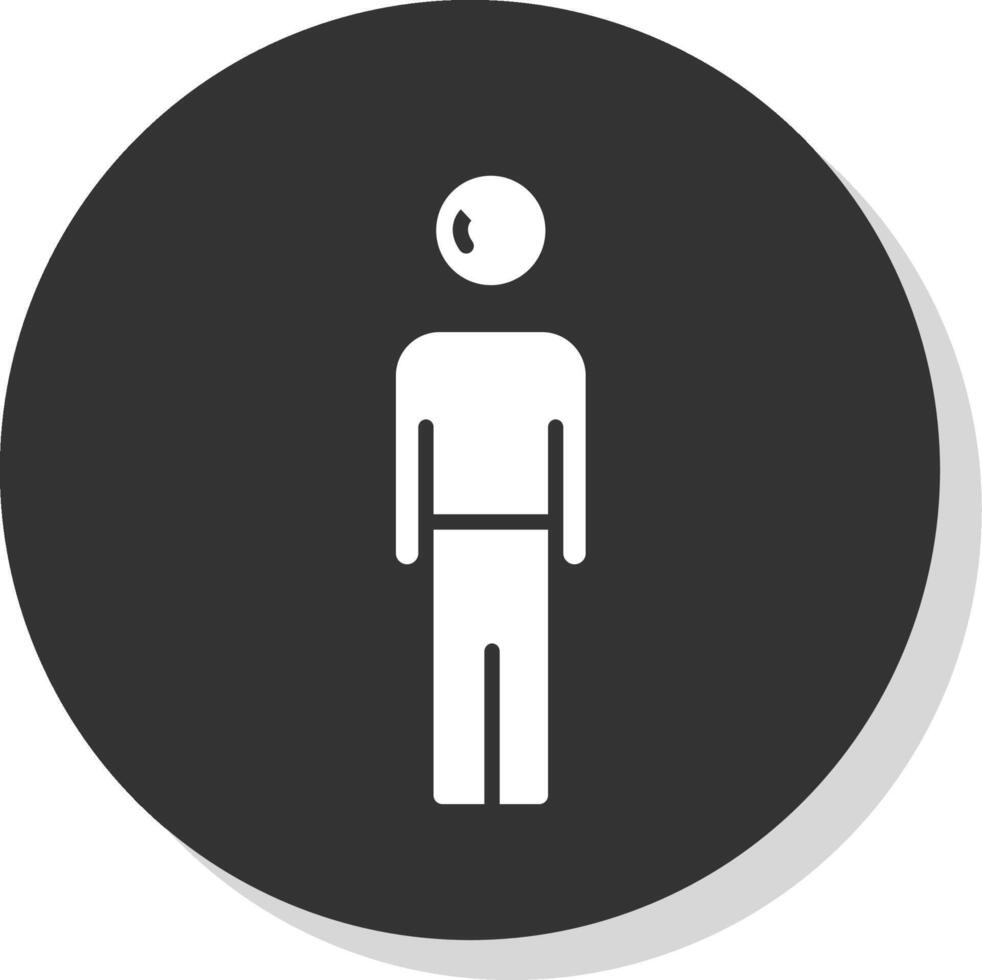 Person Glyph Shadow Circle Icon Design vector