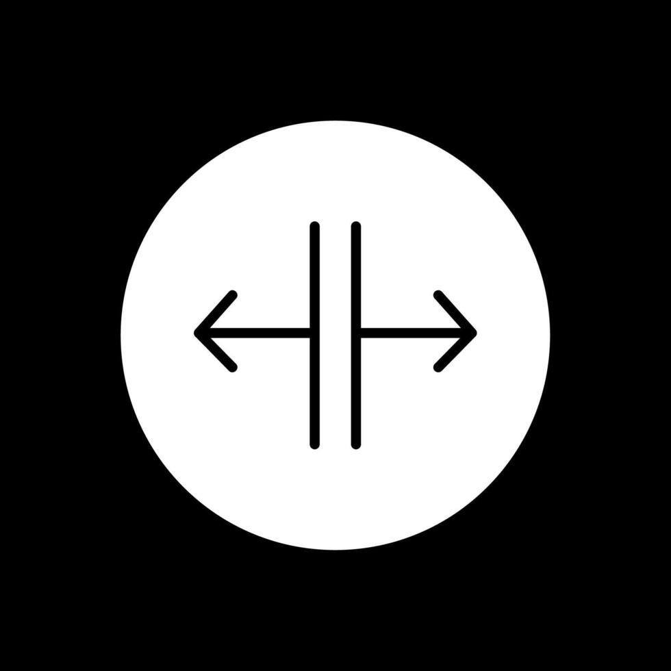 SPLIT Glyph Inverted Icon Design vector