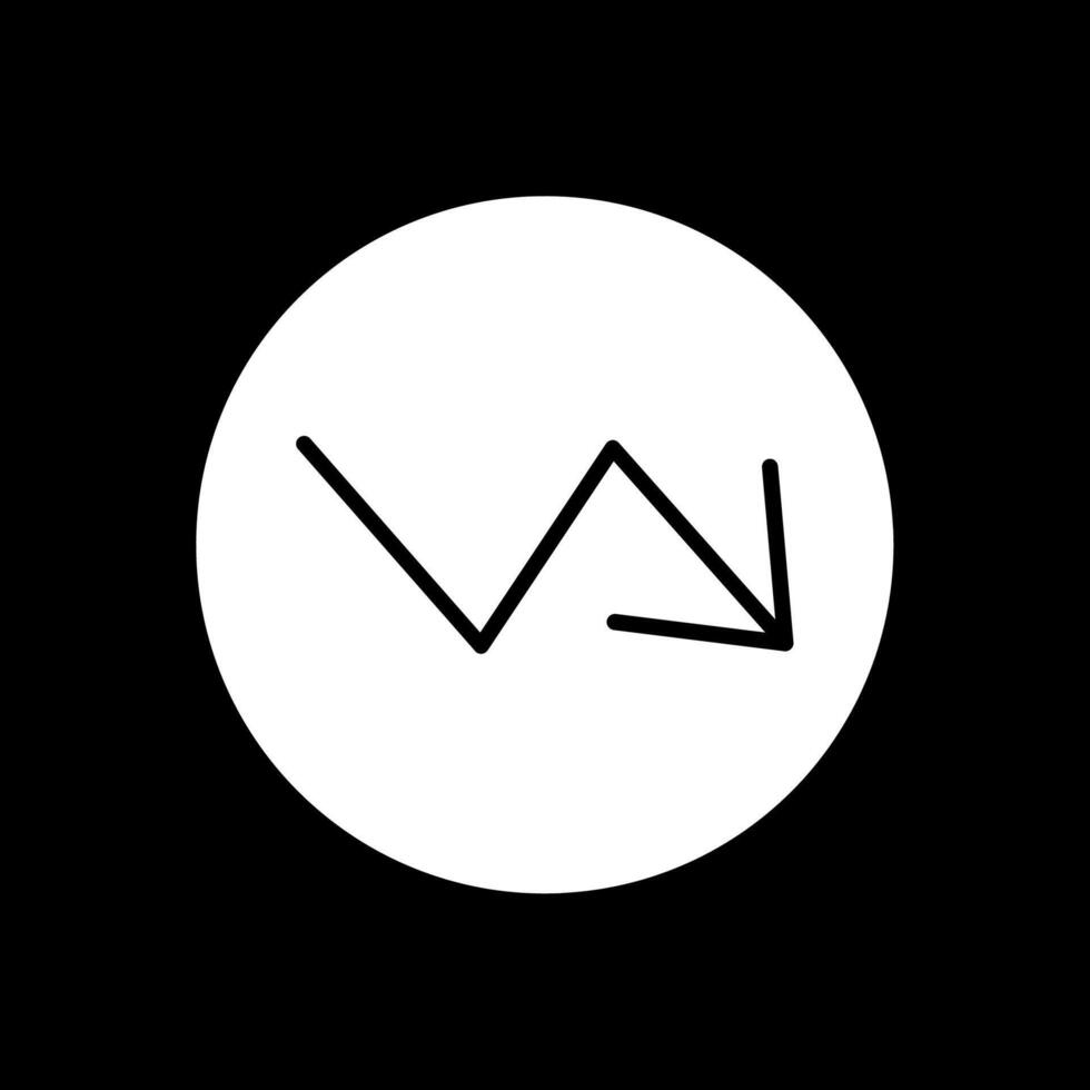 Trend Glyph Inverted Icon Design vector
