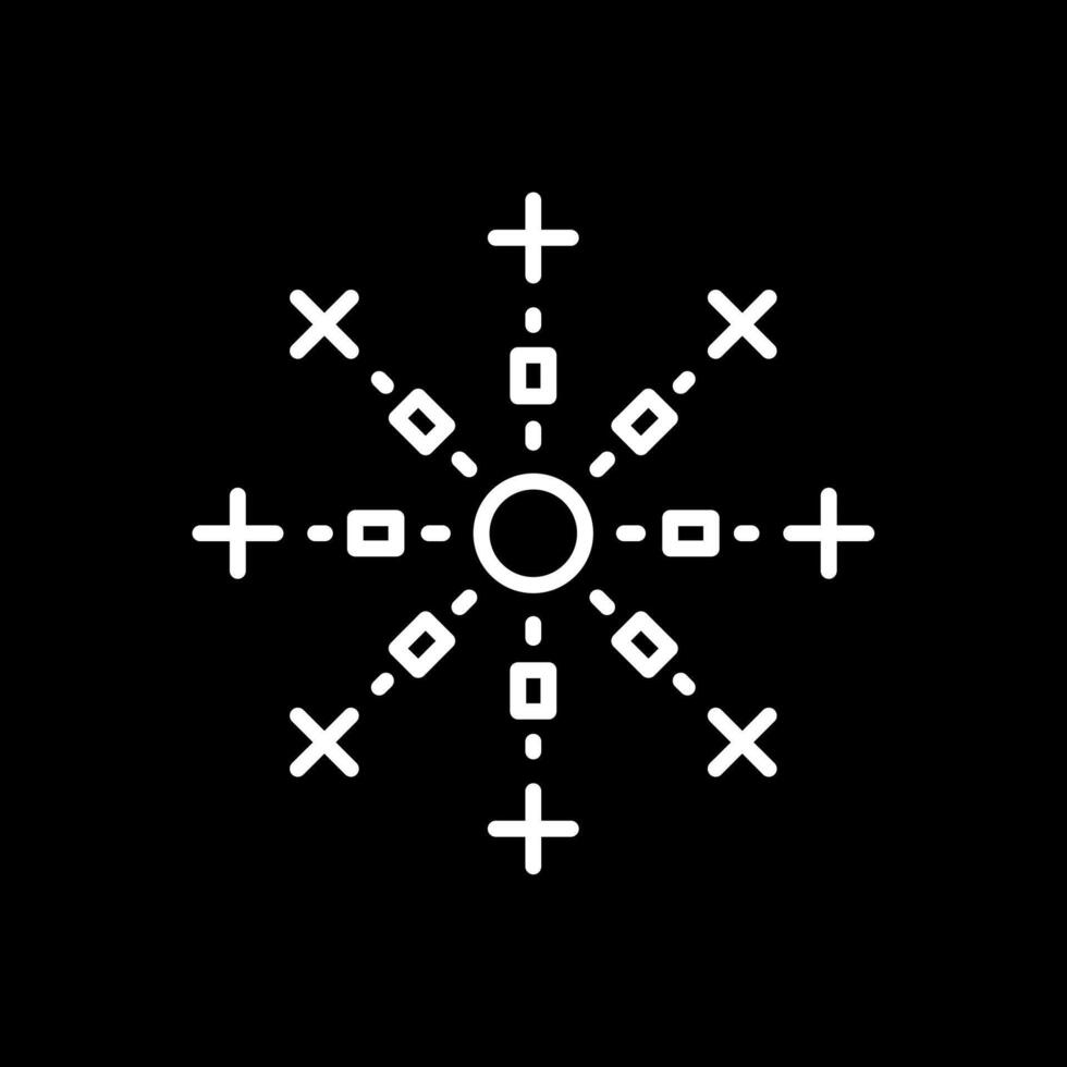 Firework Line Inverted Icon Design vector