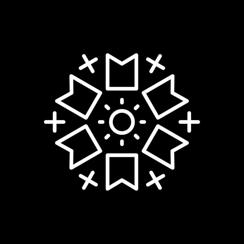 Firework Line Inverted Icon Design vector