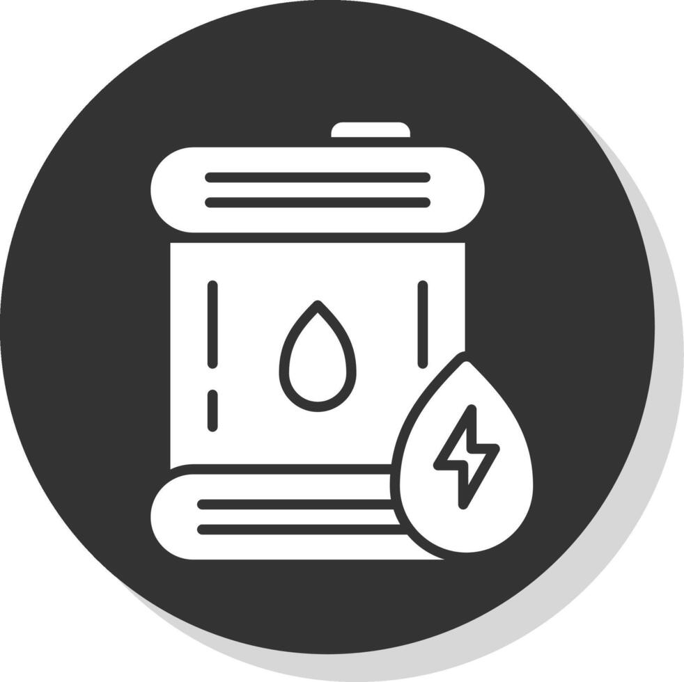 Oil Glyph Shadow Circle Icon Design vector
