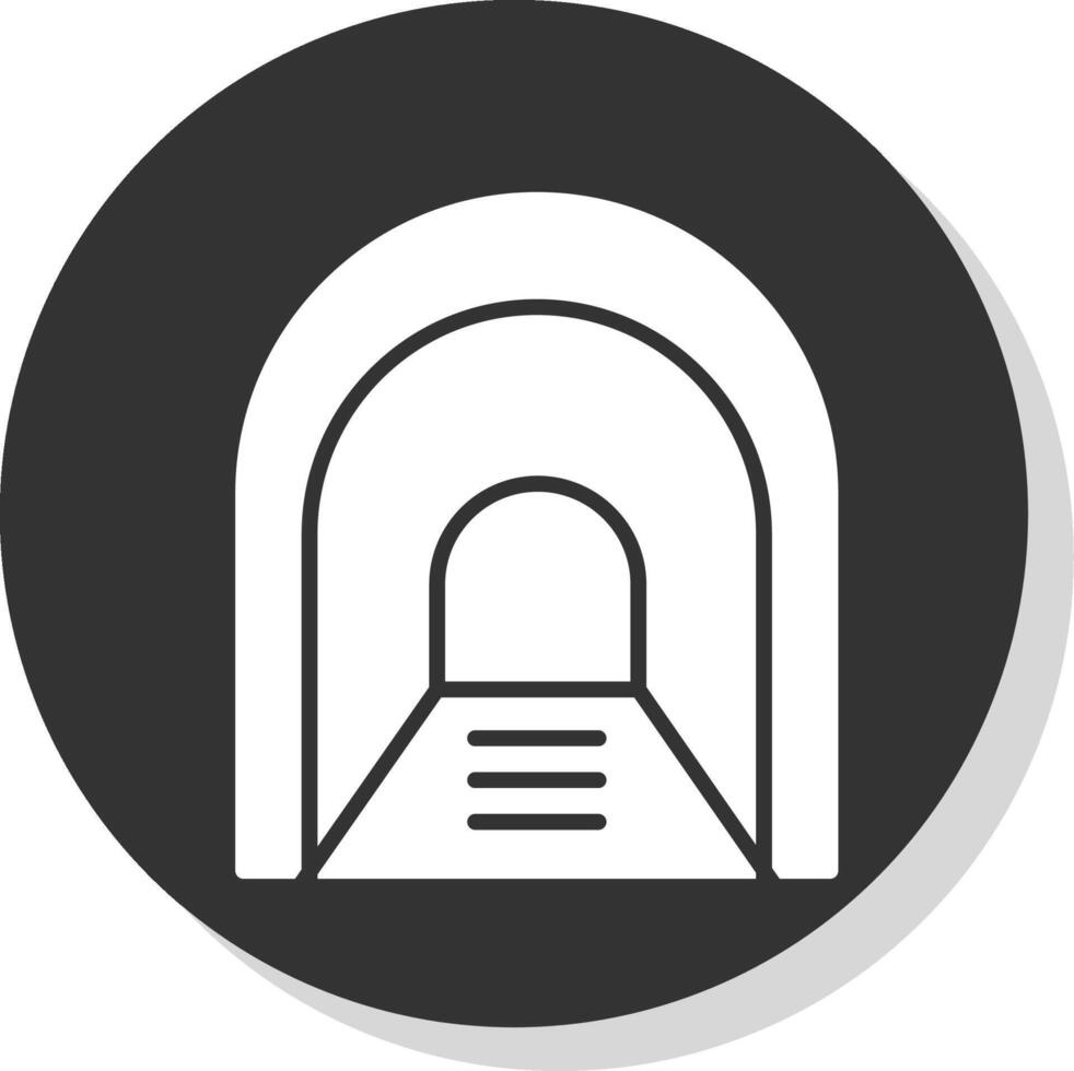 Aisle Glyph Shadow Circle Icon Design vector