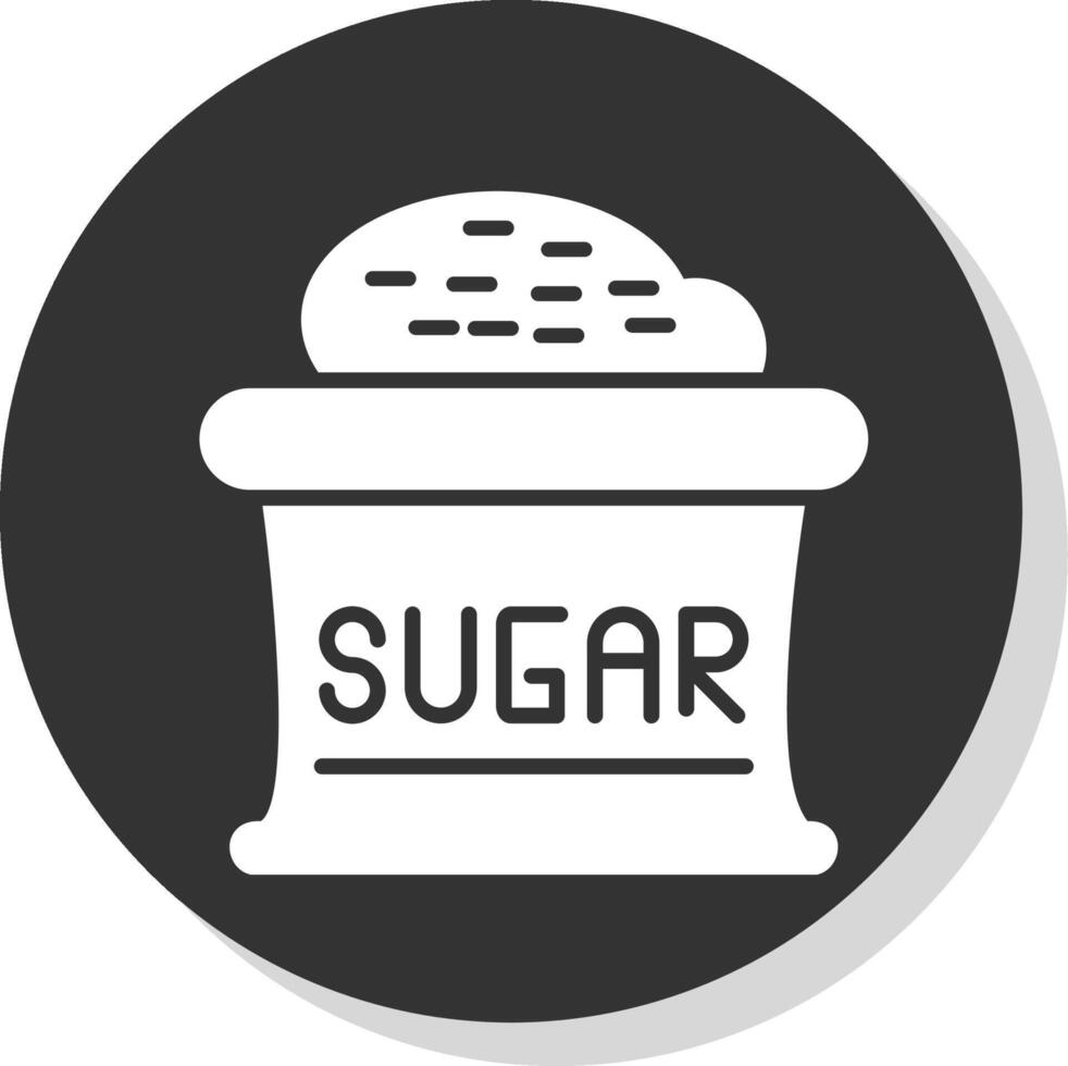 Sugar Glyph Shadow Circle Icon Design vector