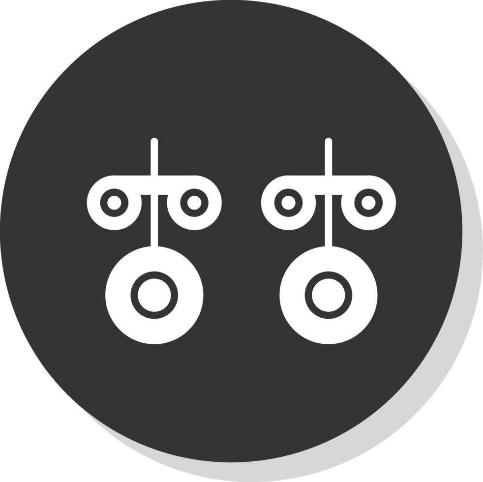 semental pendientes glifo sombra circulo icono diseño vector