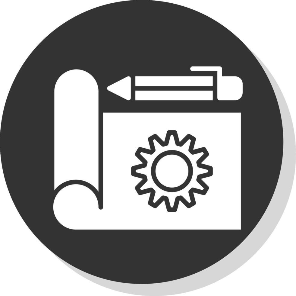 Prototype Glyph Shadow Circle Icon Design vector