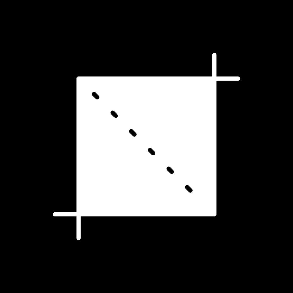 Crop Glyph Inverted Icon Design vector