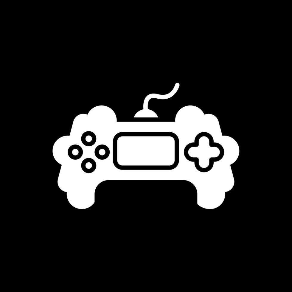 Game Glyph Inverted Icon Design vector