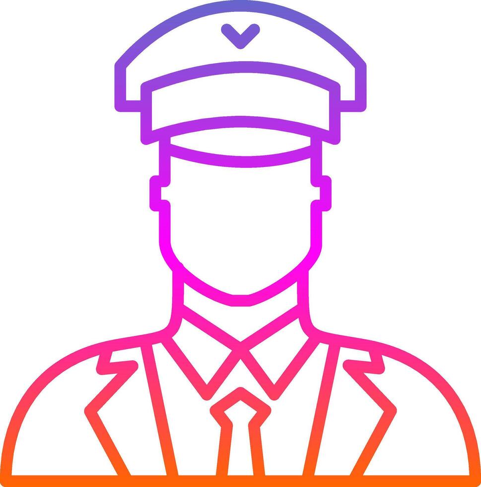 Pilot Line Gradient Icon Design vector
