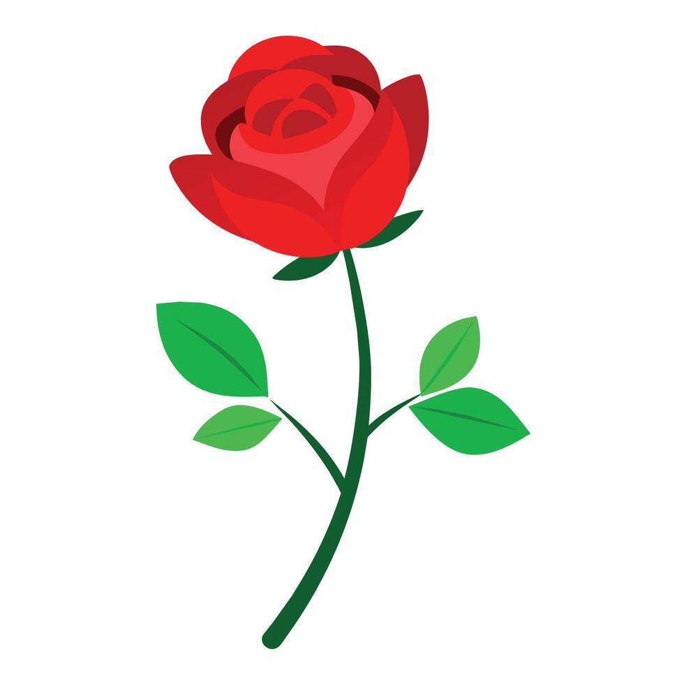 A Hand Holding Rose Flat style illustration vector