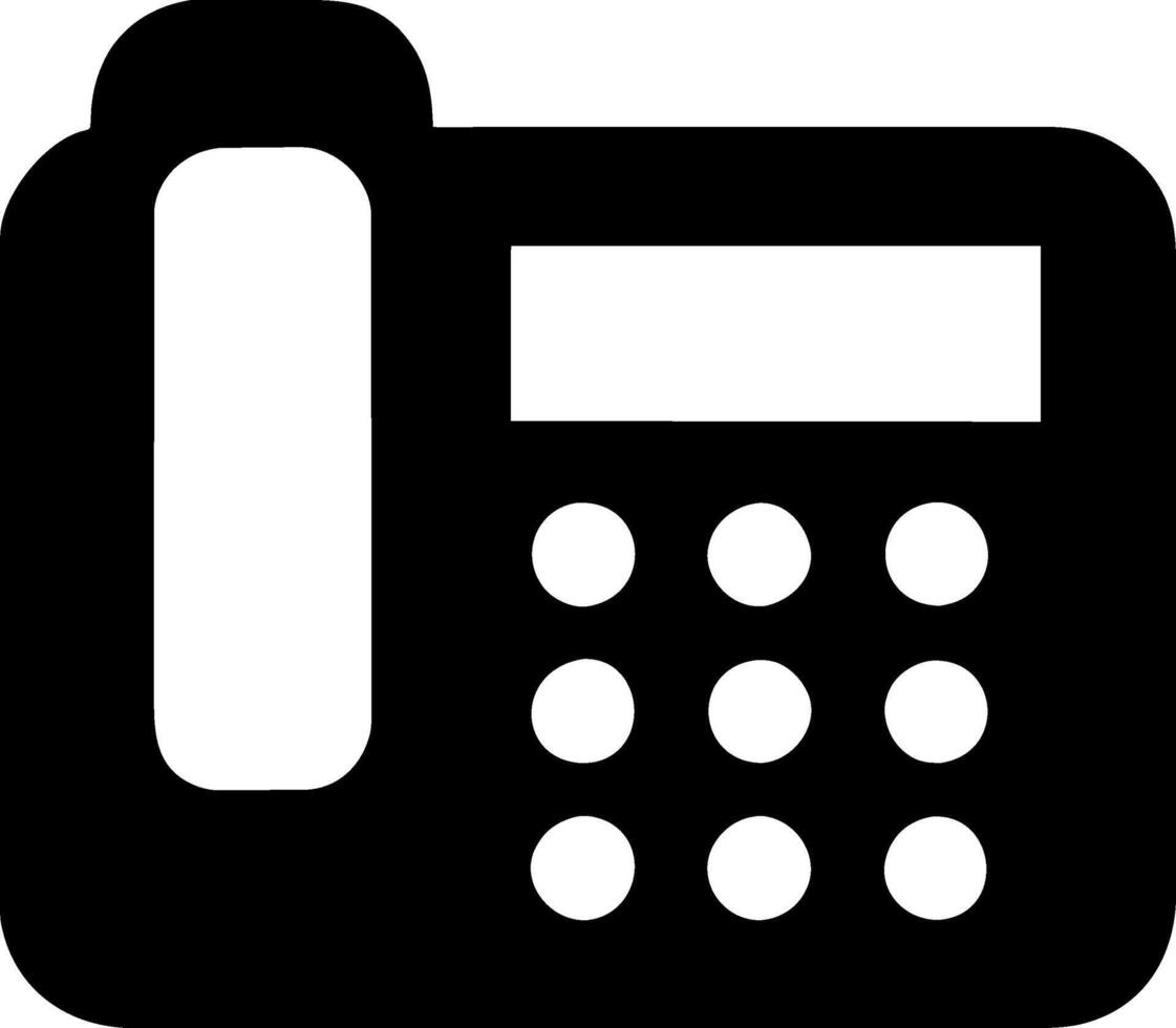 Telephone Icon Flat Style Illustration vector