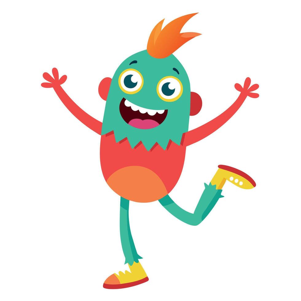 A minimalist Carton Character with smile flat style illustration vector