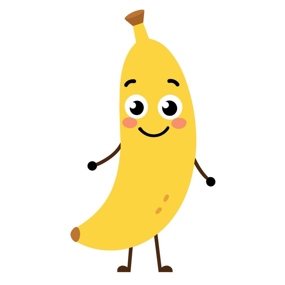 A minimalist Carton Character with smile flat style illustration vector