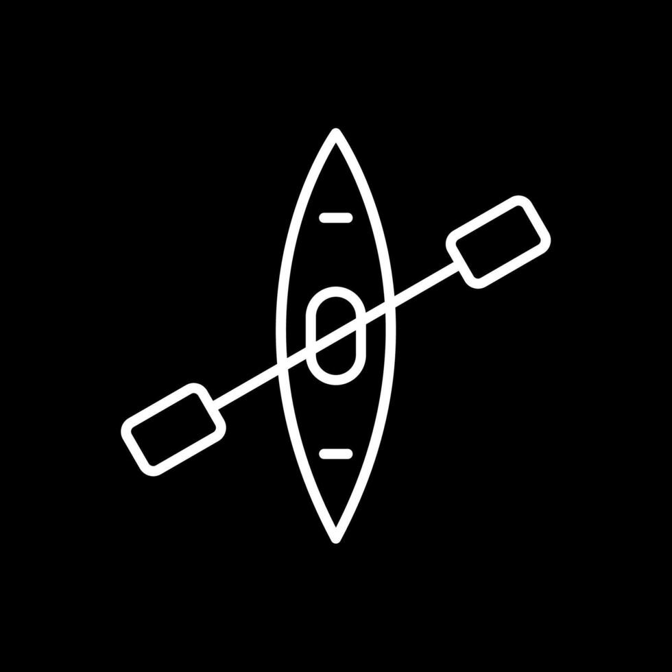 Canoe Line Inverted Icon Design vector