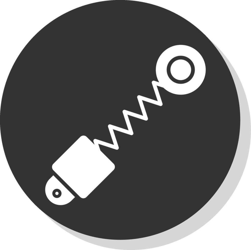 Shock Absorber Glyph Shadow Circle Icon Design vector