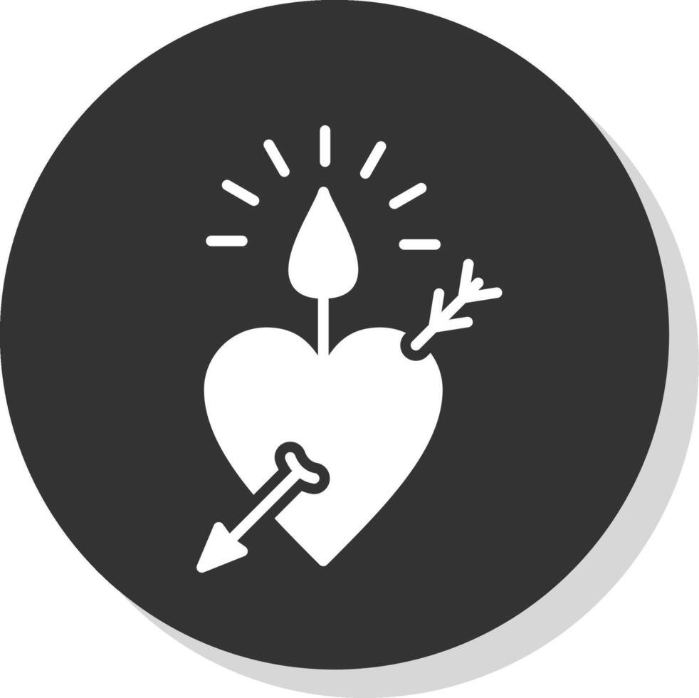 Candle Glyph Shadow Circle Icon Design vector