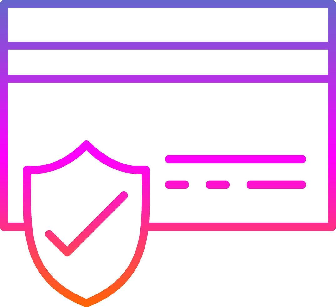 Secure Payments Line Gradient Icon Design vector