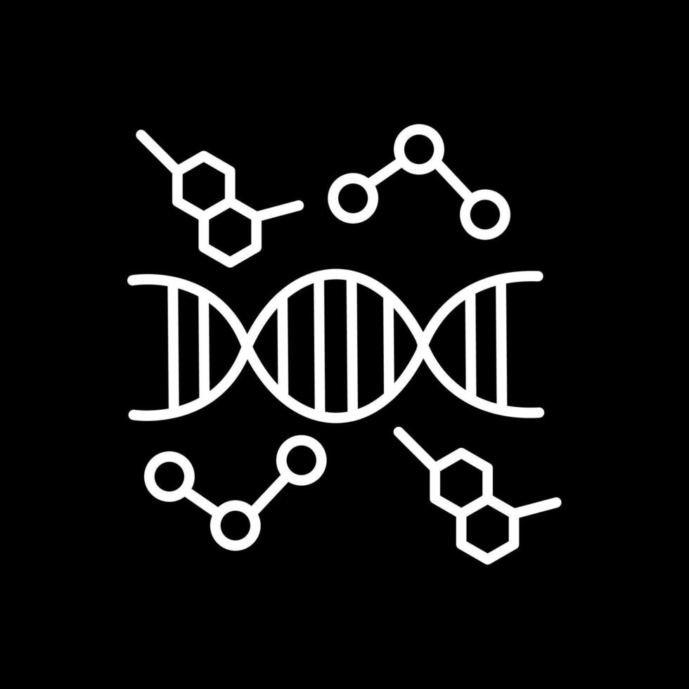 DNA Line Inverted Icon Design vector
