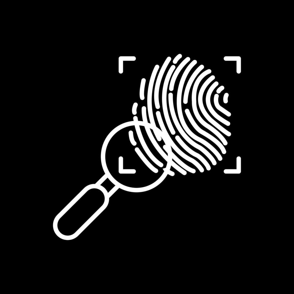 Investigation Line Inverted Icon Design vector