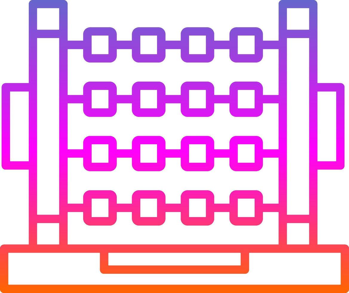 Abacus Line Gradient Icon Design vector