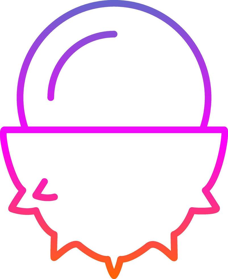 Lychee Line Gradient Icon Design vector