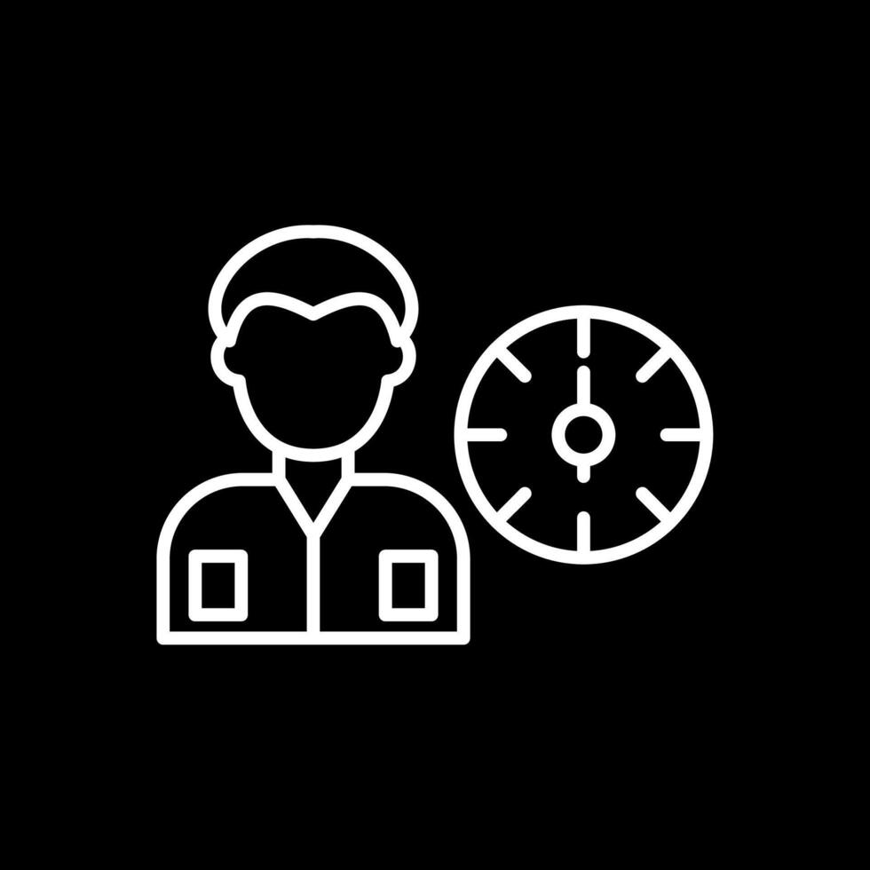 Working Hours Line Inverted Icon Design vector