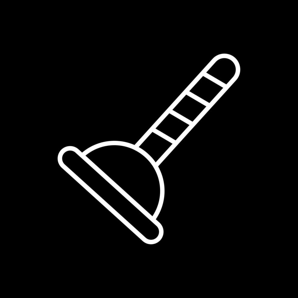 Plunger Line Inverted Icon Design vector