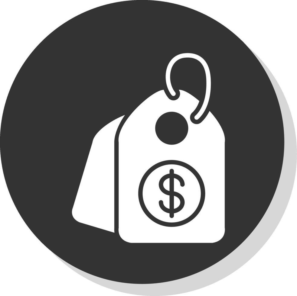 Price Tags Glyph Shadow Circle Icon Design vector