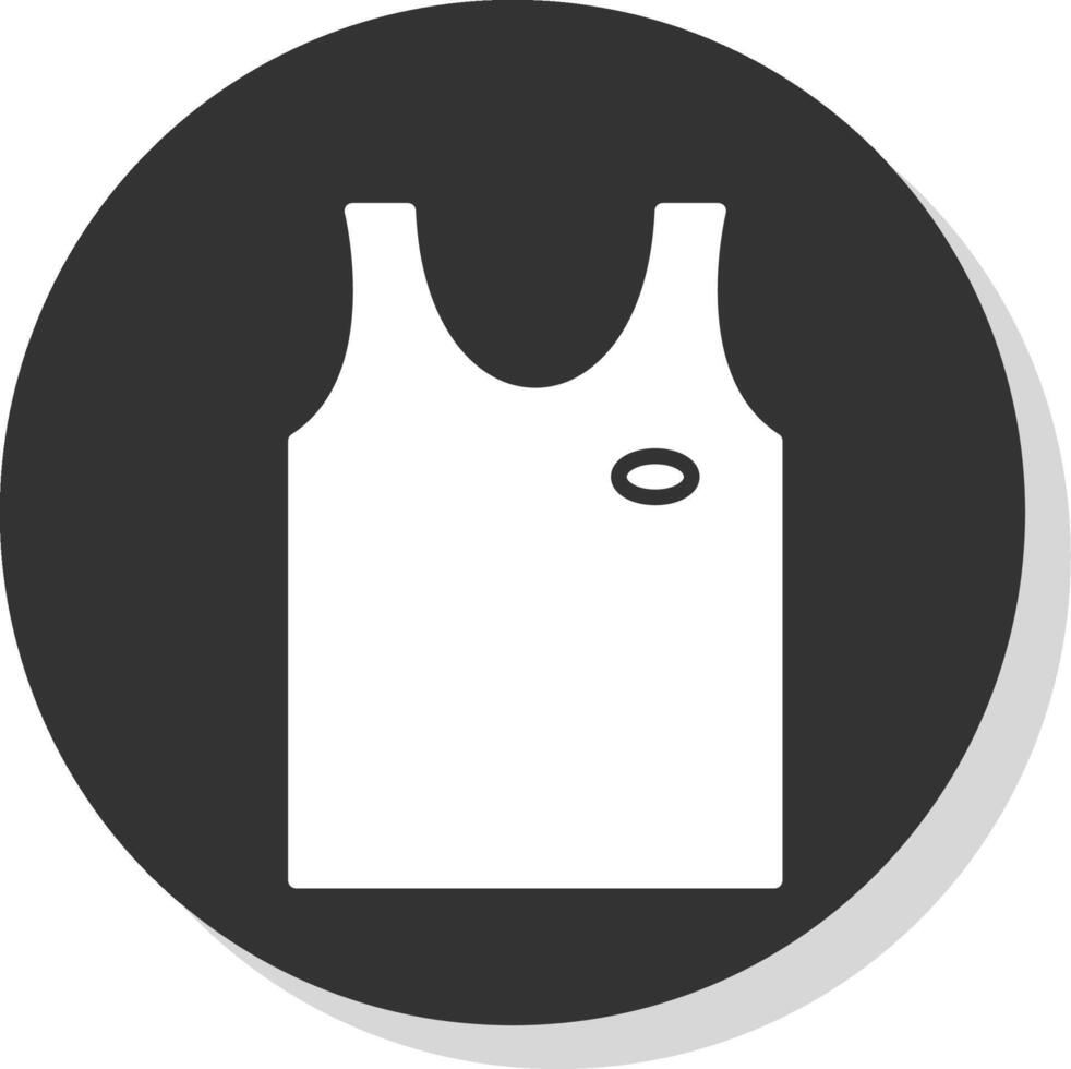 Tank Top Glyph Shadow Circle Icon Design vector