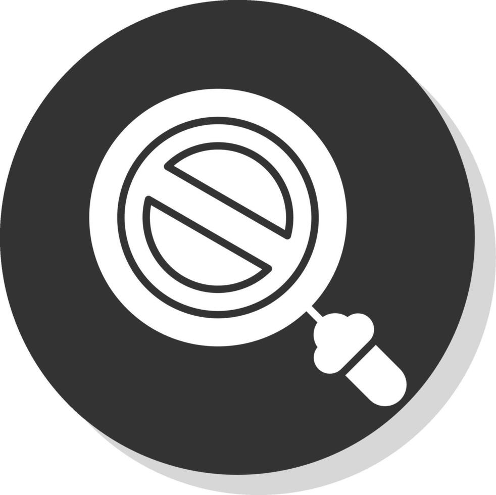 Prohibited Glyph Shadow Circle Icon Design vector