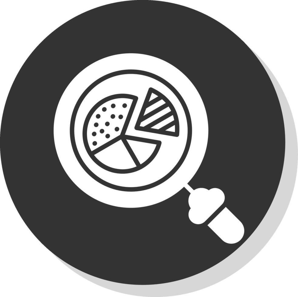 Graph Glyph Shadow Circle Icon Design vector