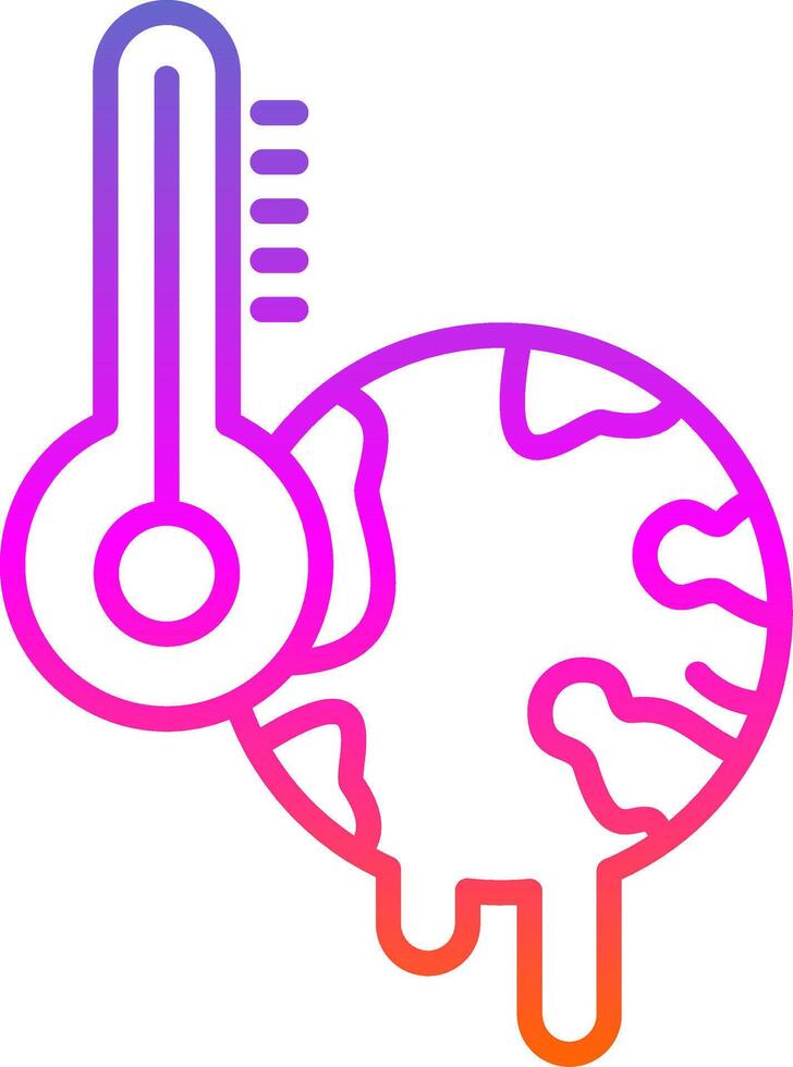 Global Warming Line Gradient Icon Design vector