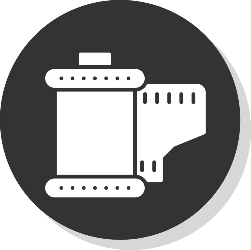 Cartridge Glyph Shadow Circle Icon Design vector