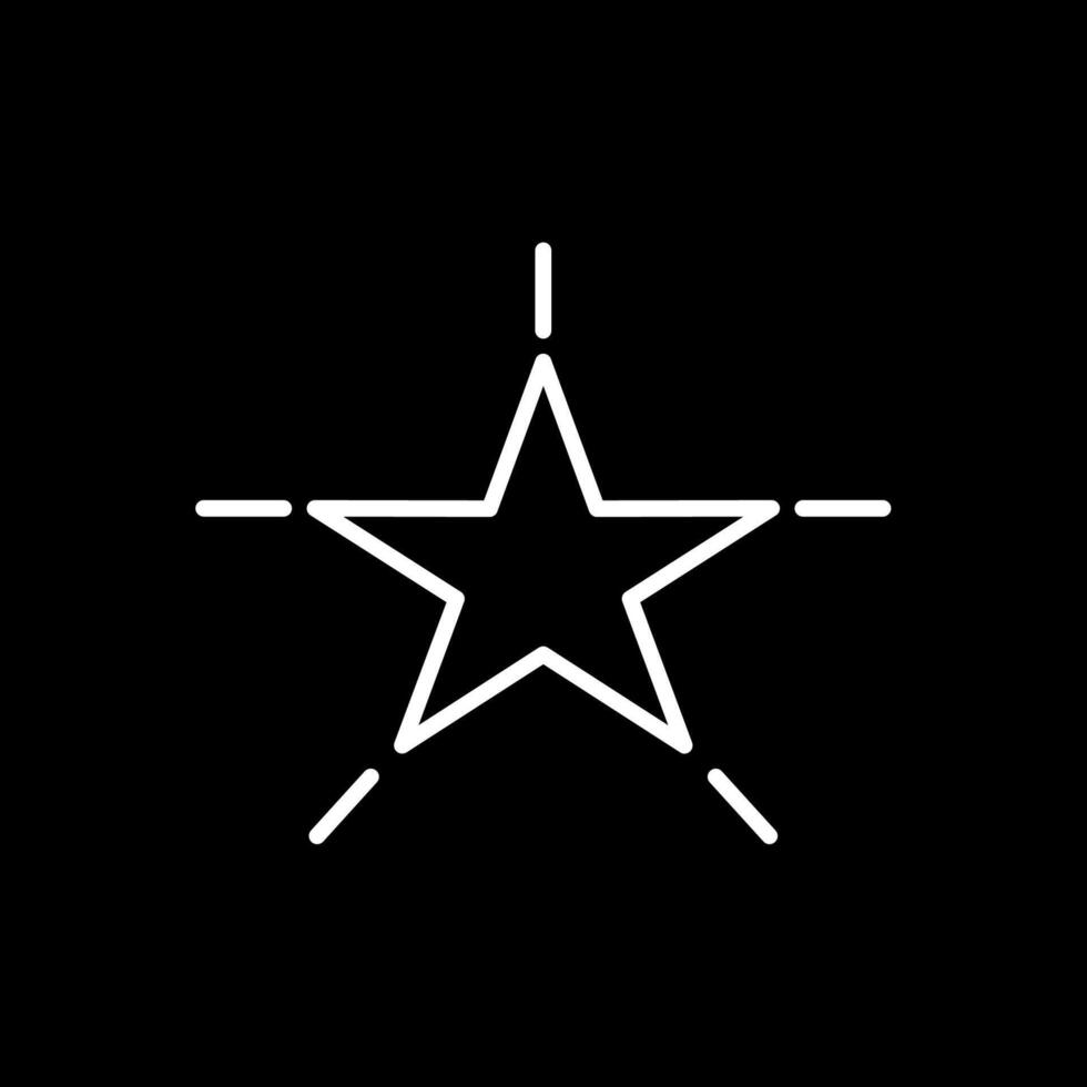 Star Line Inverted Icon Design vector