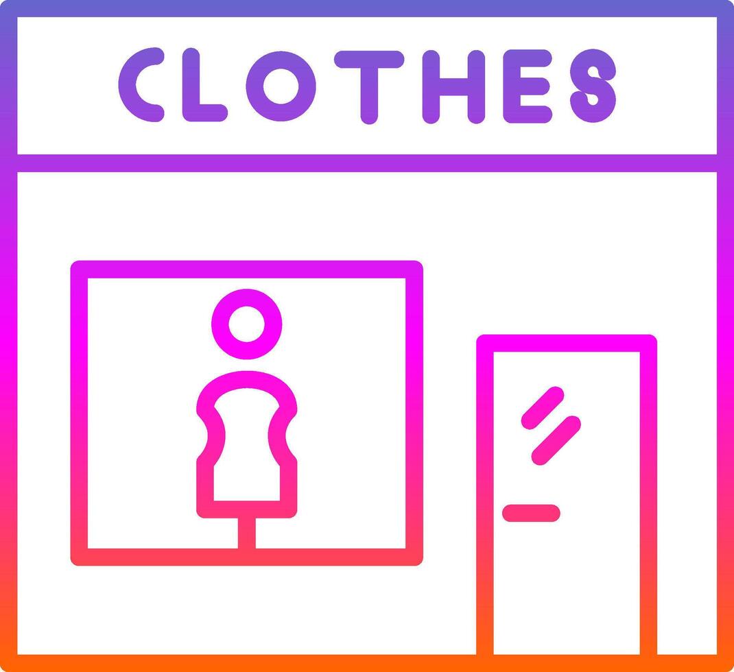 Fashion store Line Gradient Icon Design vector