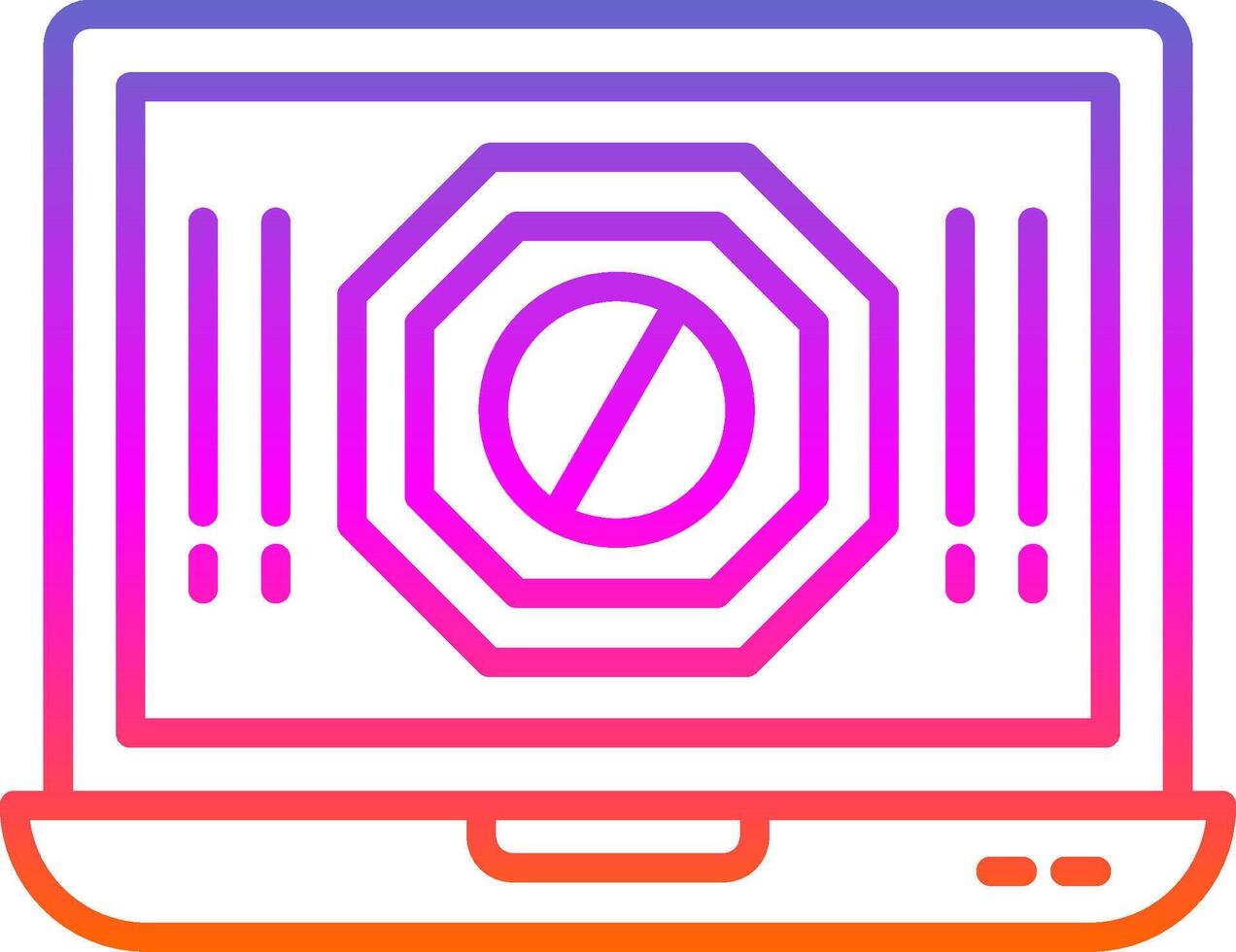 Ad Blocker Line Gradient Icon Design vector